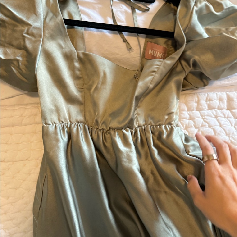 Show Me Your MuMu Light Olive Dress - Picture 5 of 6
